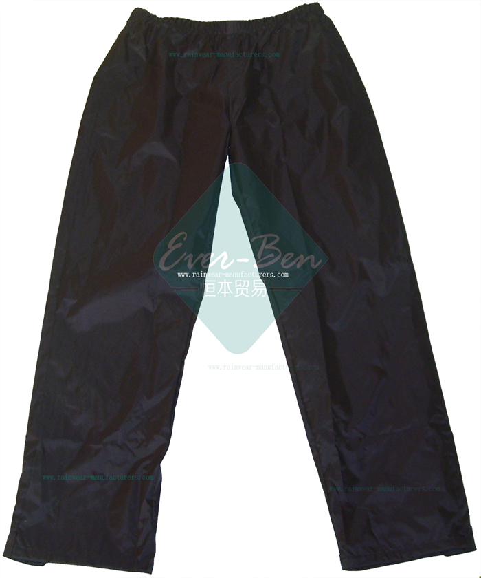 Nylon Black Rain Pants-Work Trousers-Nylon Rain Pants